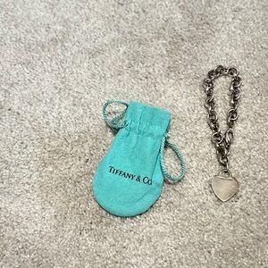 Tiffany & Co. Silver Heart Charm Bracelet